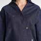 Raine Denim Overlap Top - Denim Blue