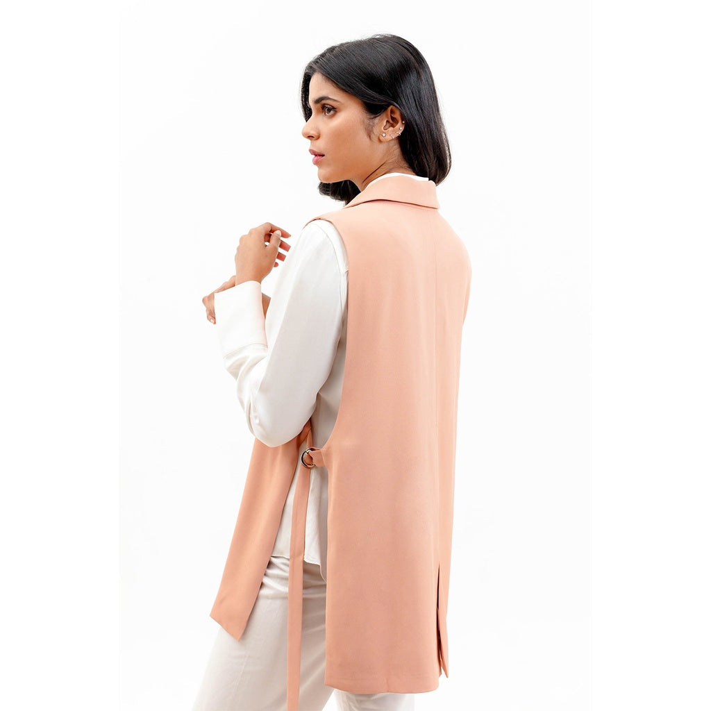 Raine Waistcoat - Coral