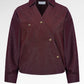 Raine Denim Overlap Top - Maroon