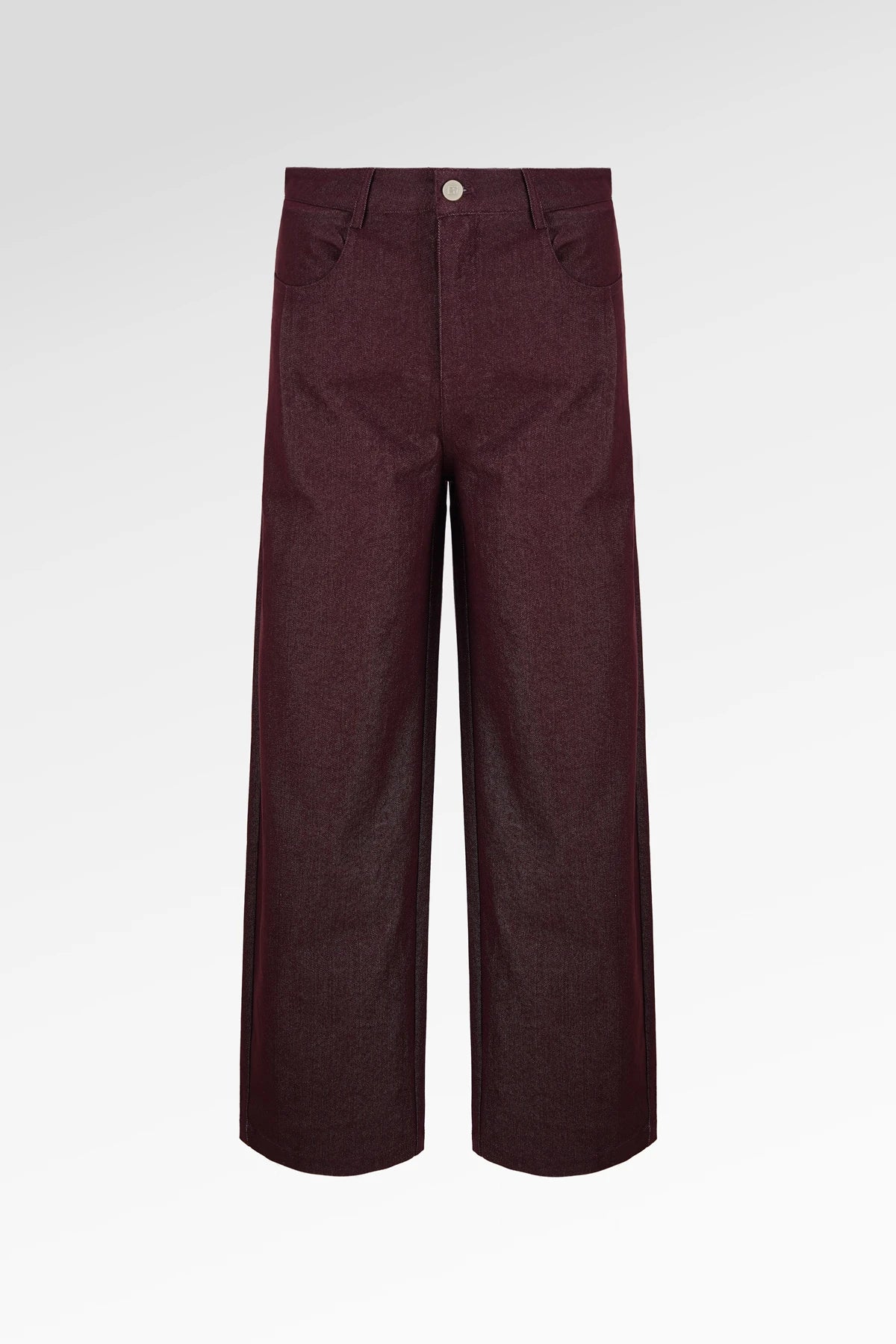 Raine Denim Pants - Maroon