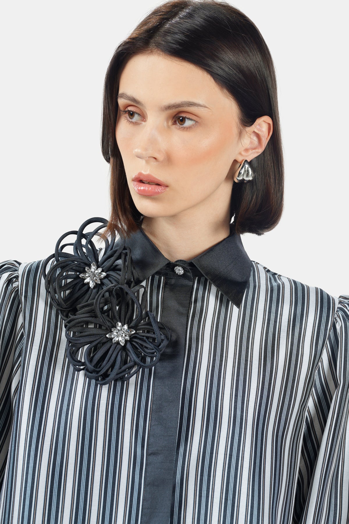 Rora Pleats Shirt - Charcoal
