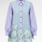 Secret Of The Sea Asymmetric Lace Shirt - Shell