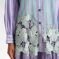 Secret Of The Sea Asymmetric Lace Shirt - Shell