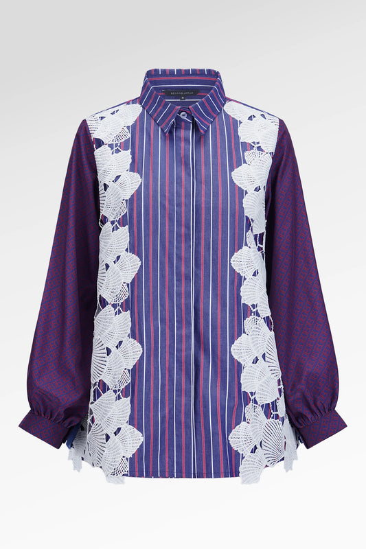 Secret Of The Sea Back Pleated Shirt - Clownfish