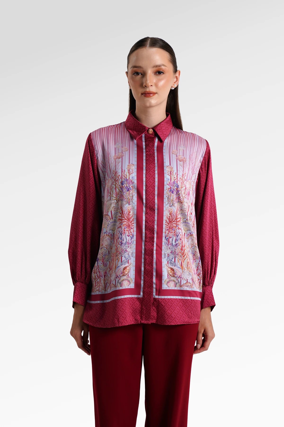 Secret Of The Sea Back Pleated Shirt - Starfish