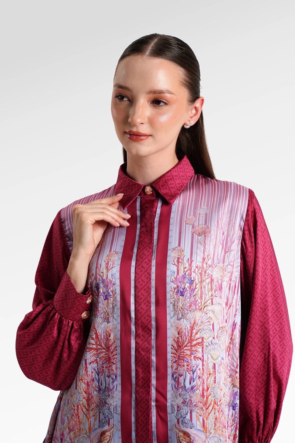 Secret Of The Sea Back Pleated Shirt - Starfish