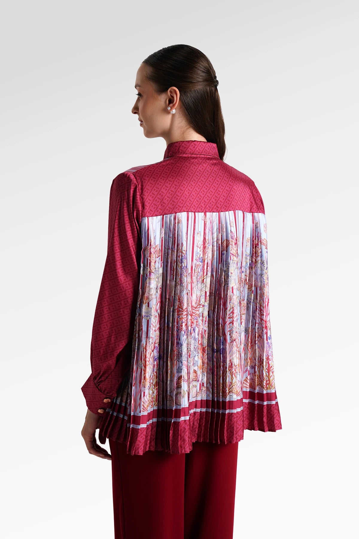 Secret Of The Sea Back Pleated Shirt - Starfish