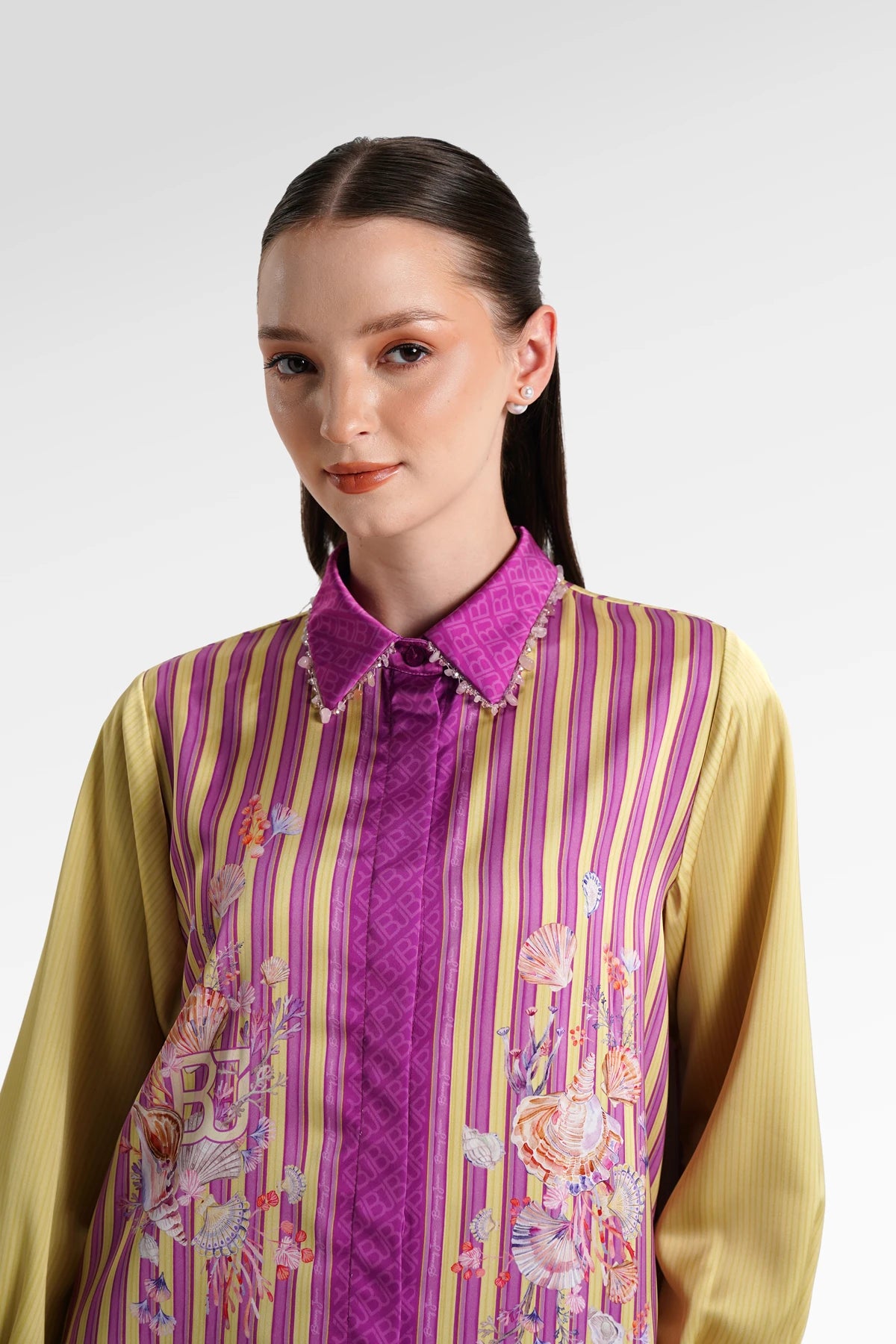 Secret Of The Sea Collar Shirt - Algae