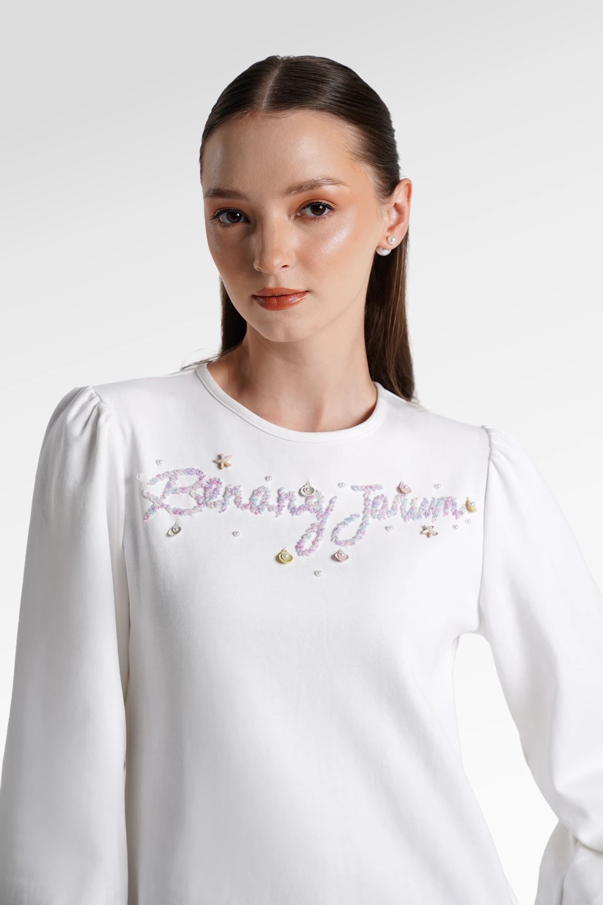 Secret Of The Sea Embellished Blouse - Jellyfish