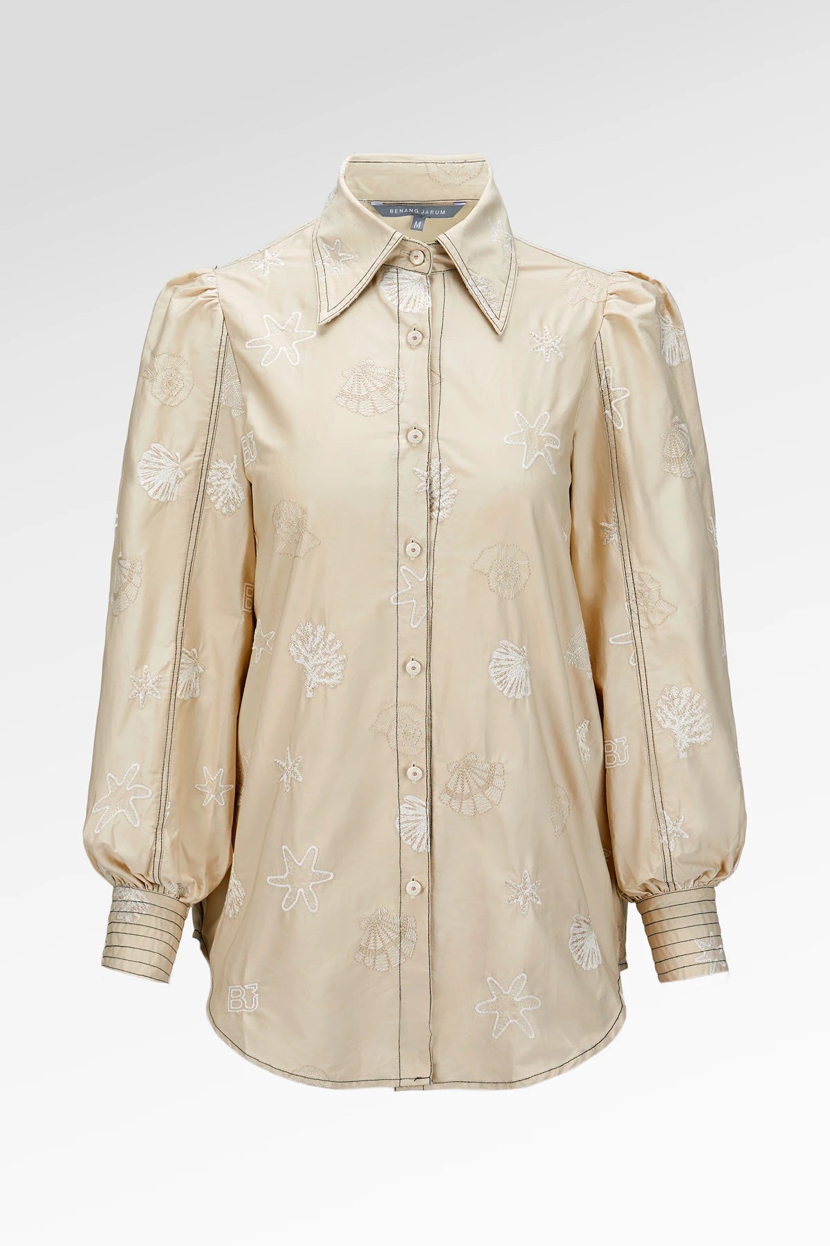 Secret Of The Sea Embroidery Shirt - Sand