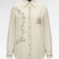 secret of the sea embroidery shell shirt in jellyfish by benang jarum 
