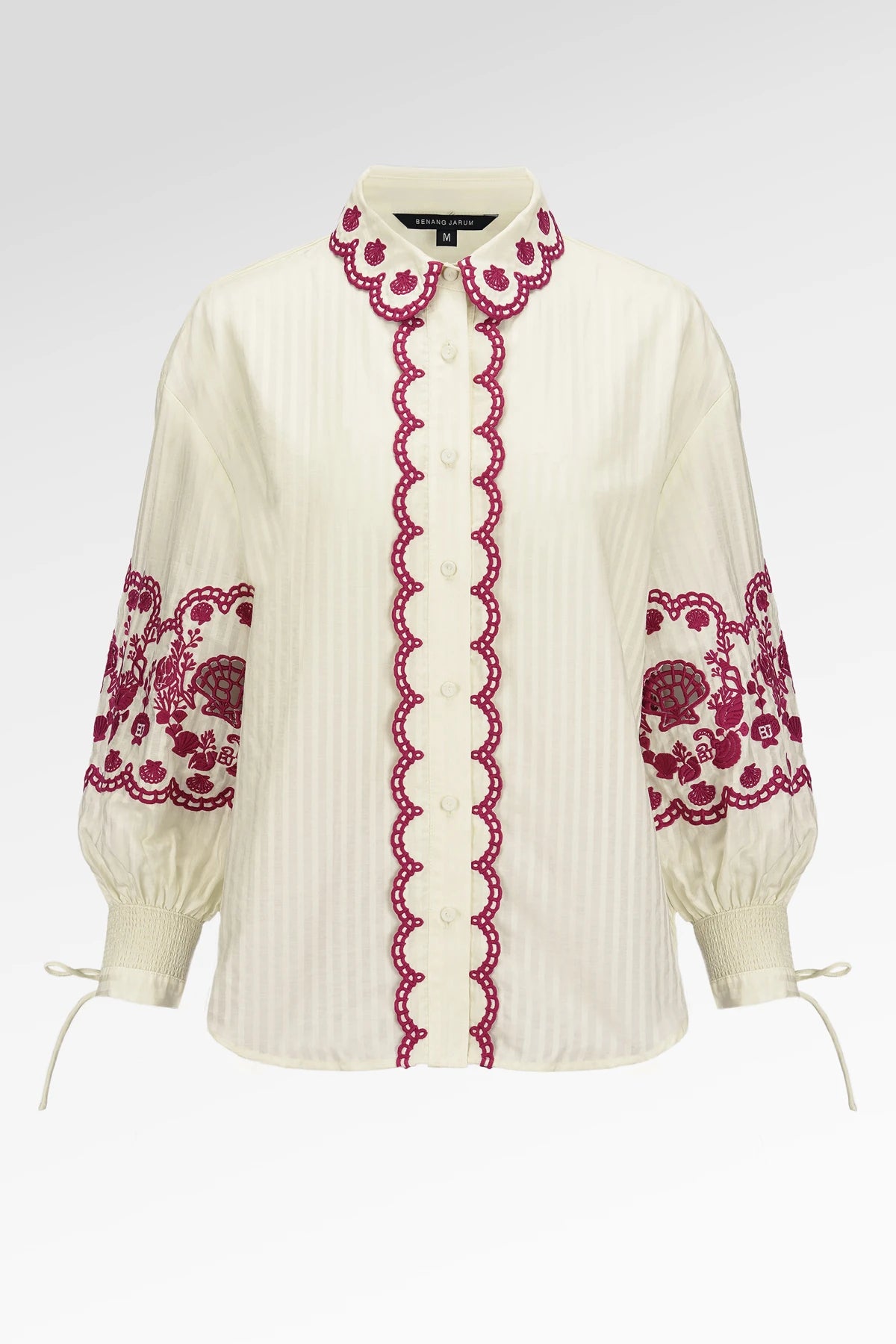 secret of the sea embroidery shirt in jellyfish by benang jarum 