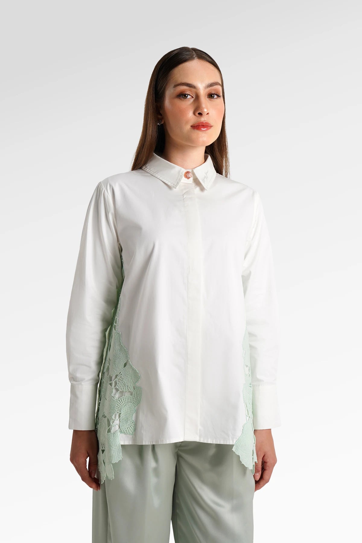 Secret Of The Sea Lace Shirt - Shell