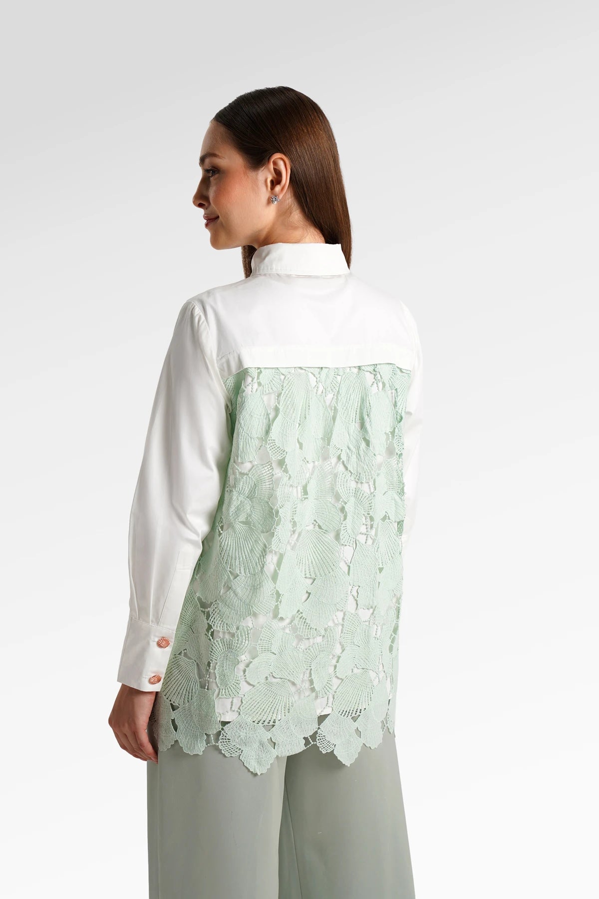 Secret Of The Sea Lace Shirt - Shell