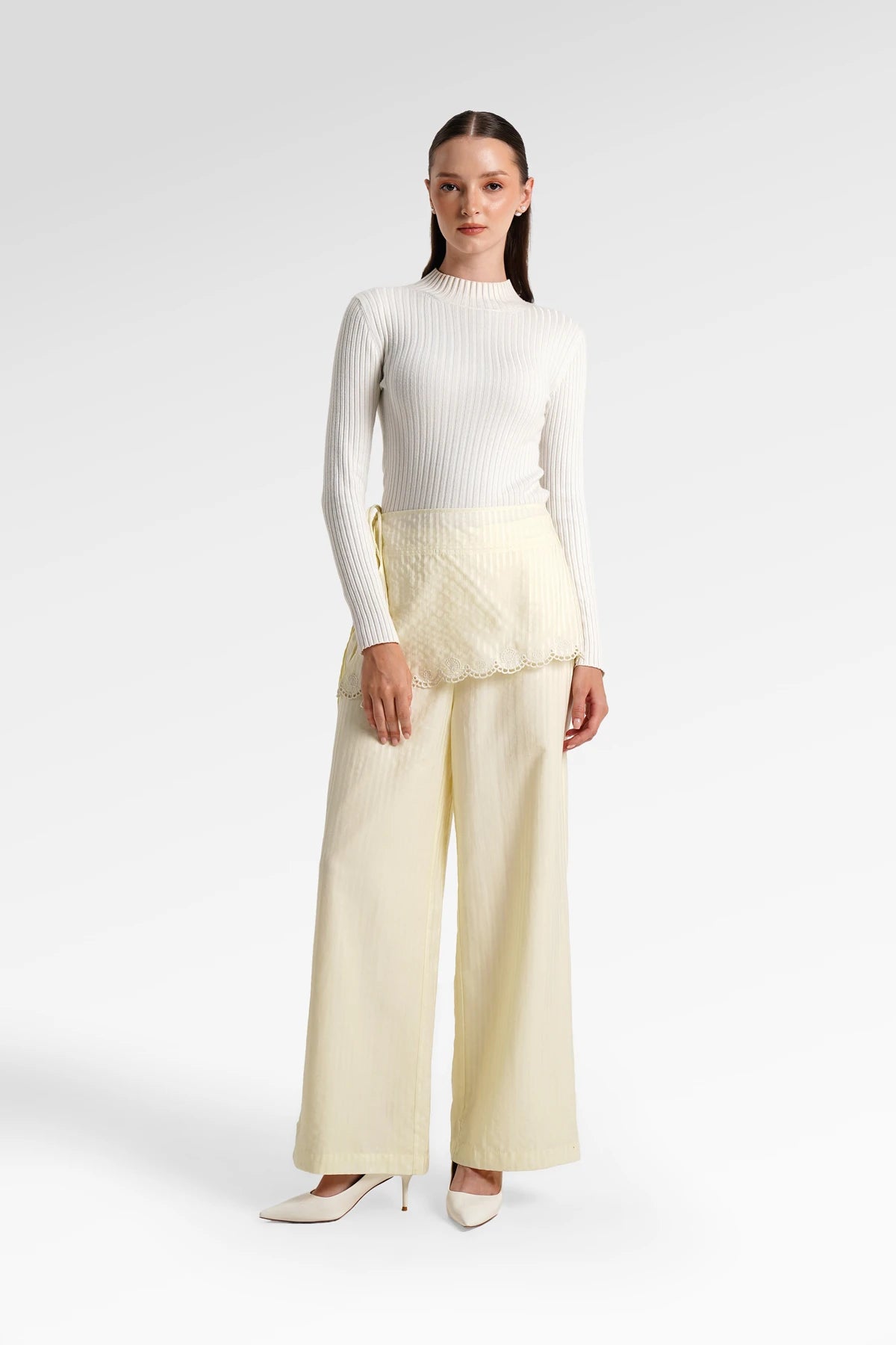 Secret Of The Sea Layered Pants - Ivory