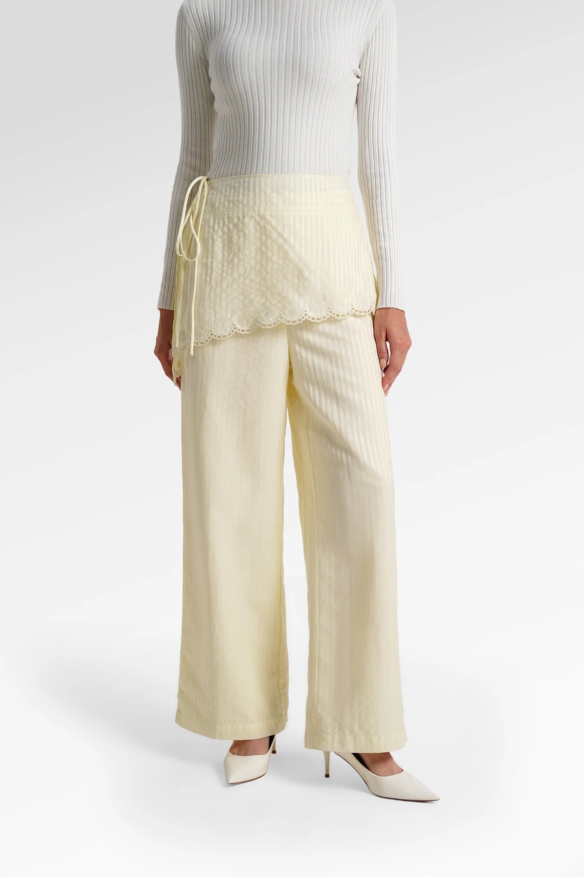Secret Of The Sea Layered Pants - Ivory