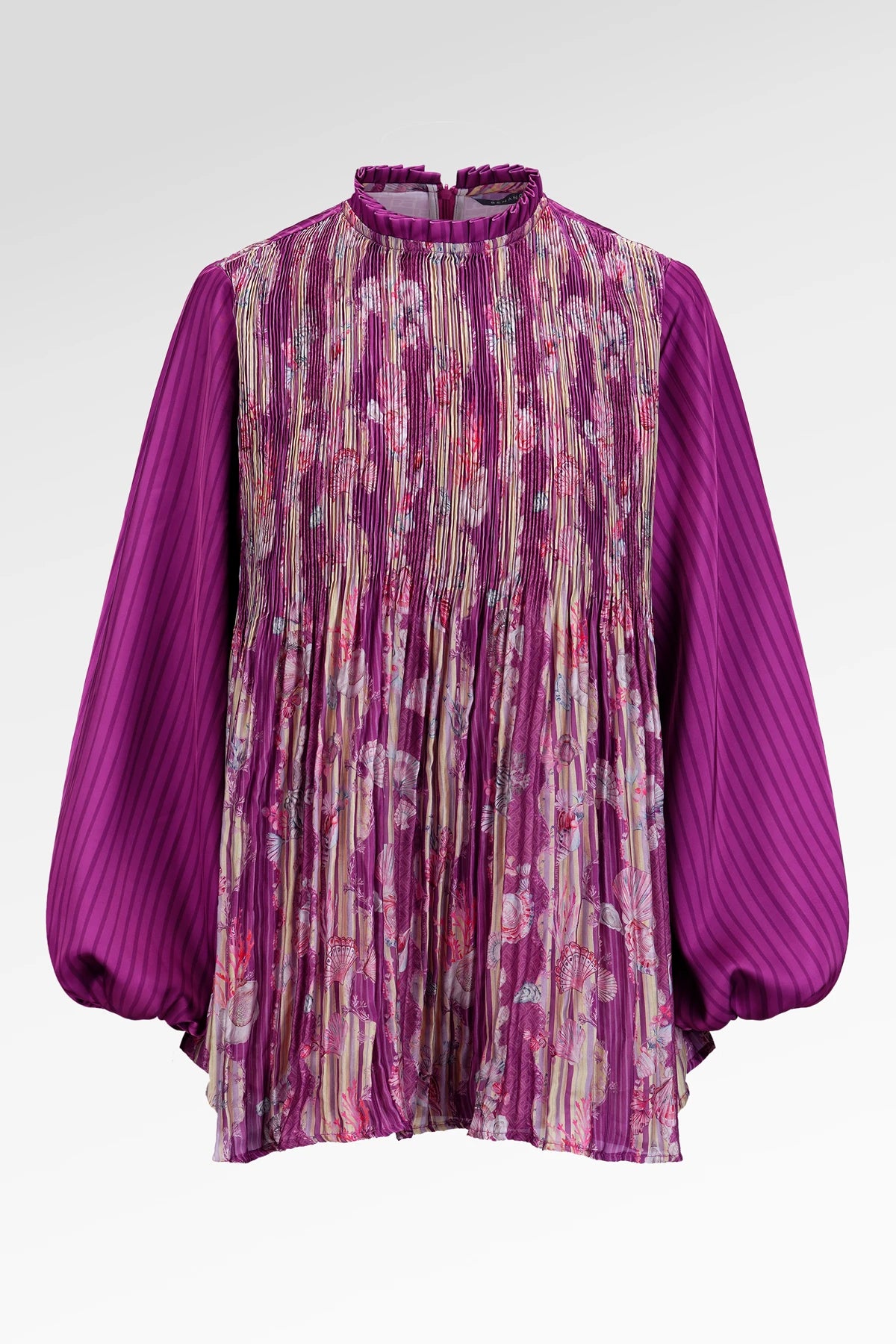 Secret Of The Sea Pleated Blouse - Algae