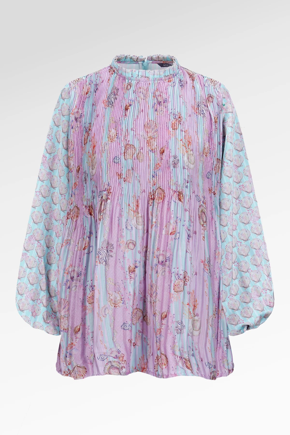 Secret Of The Sea Pleated Blouse - Shell