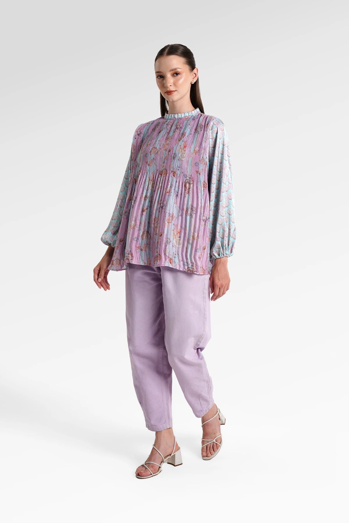 Secret Of The Sea Pleated Blouse - Shell