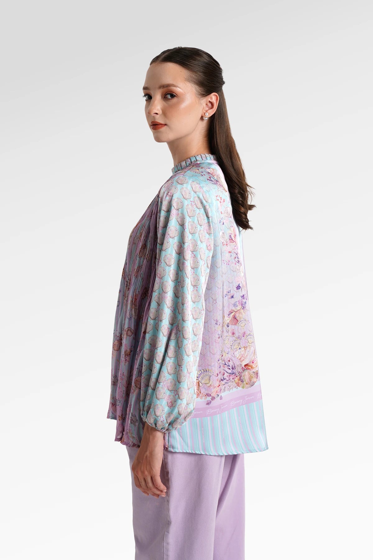 Secret Of The Sea Pleated Blouse - Shell
