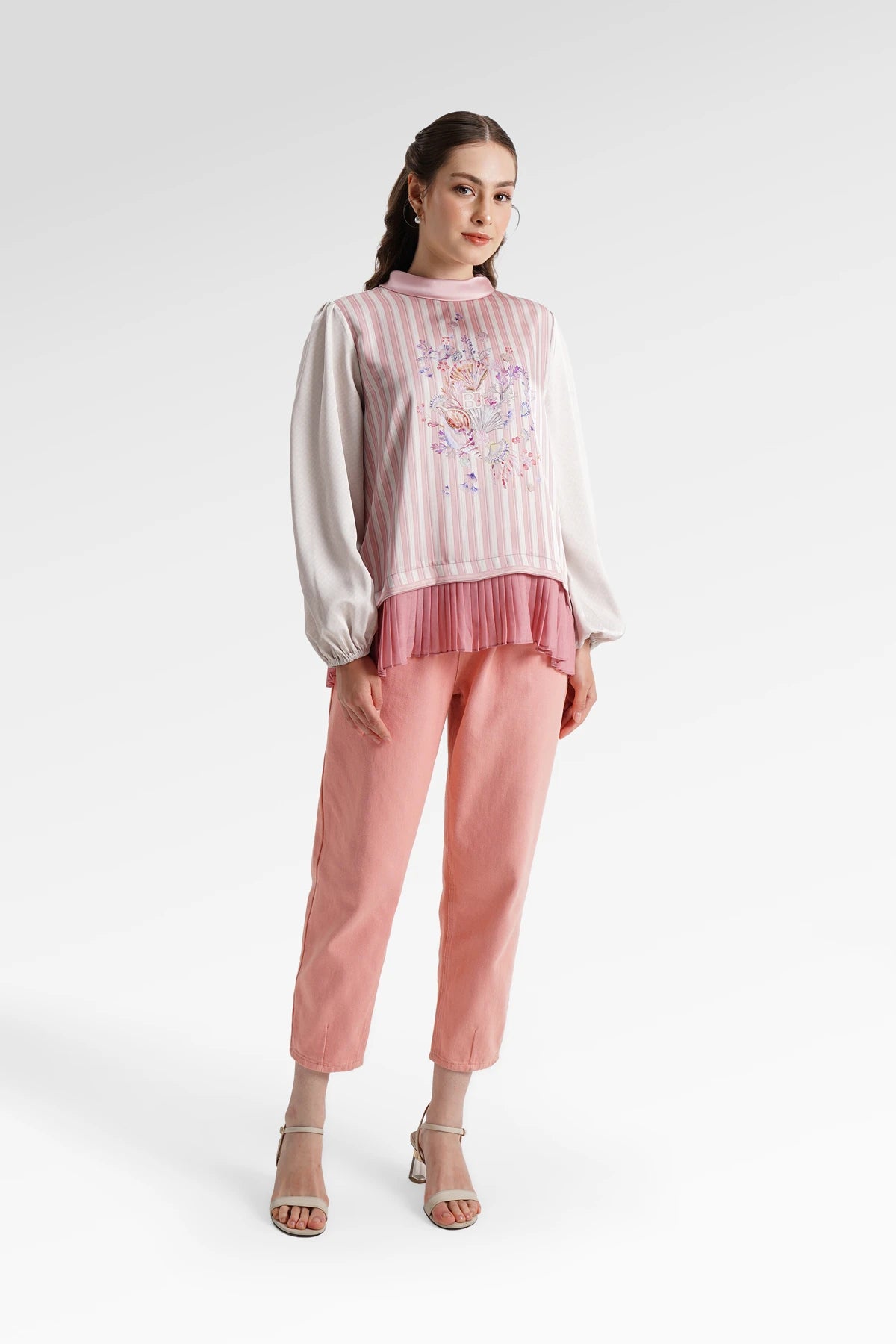 Secret Of The Sea Puff Blouse - Jellyfish