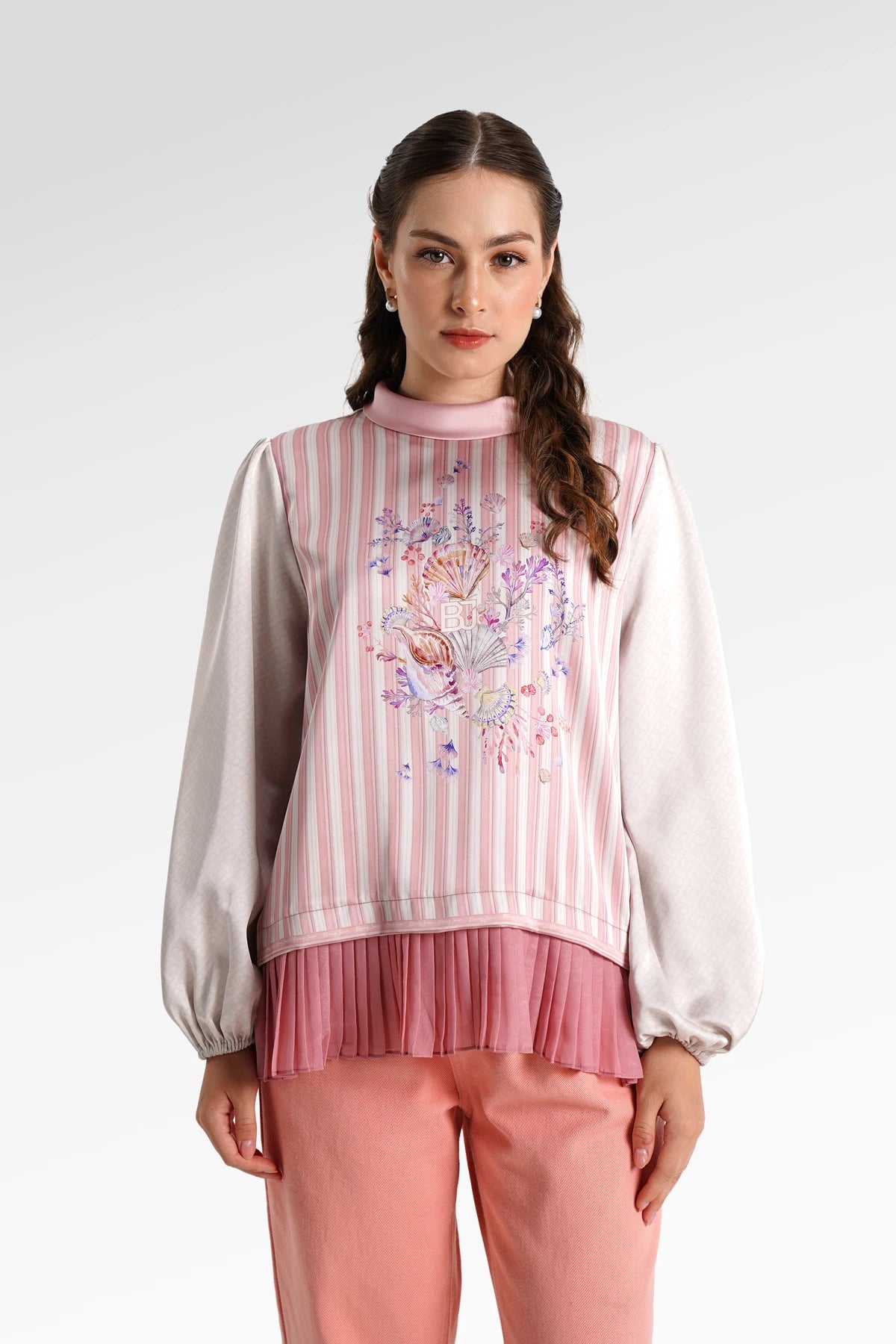 Secret Of The Sea Puff Blouse - Jellyfish