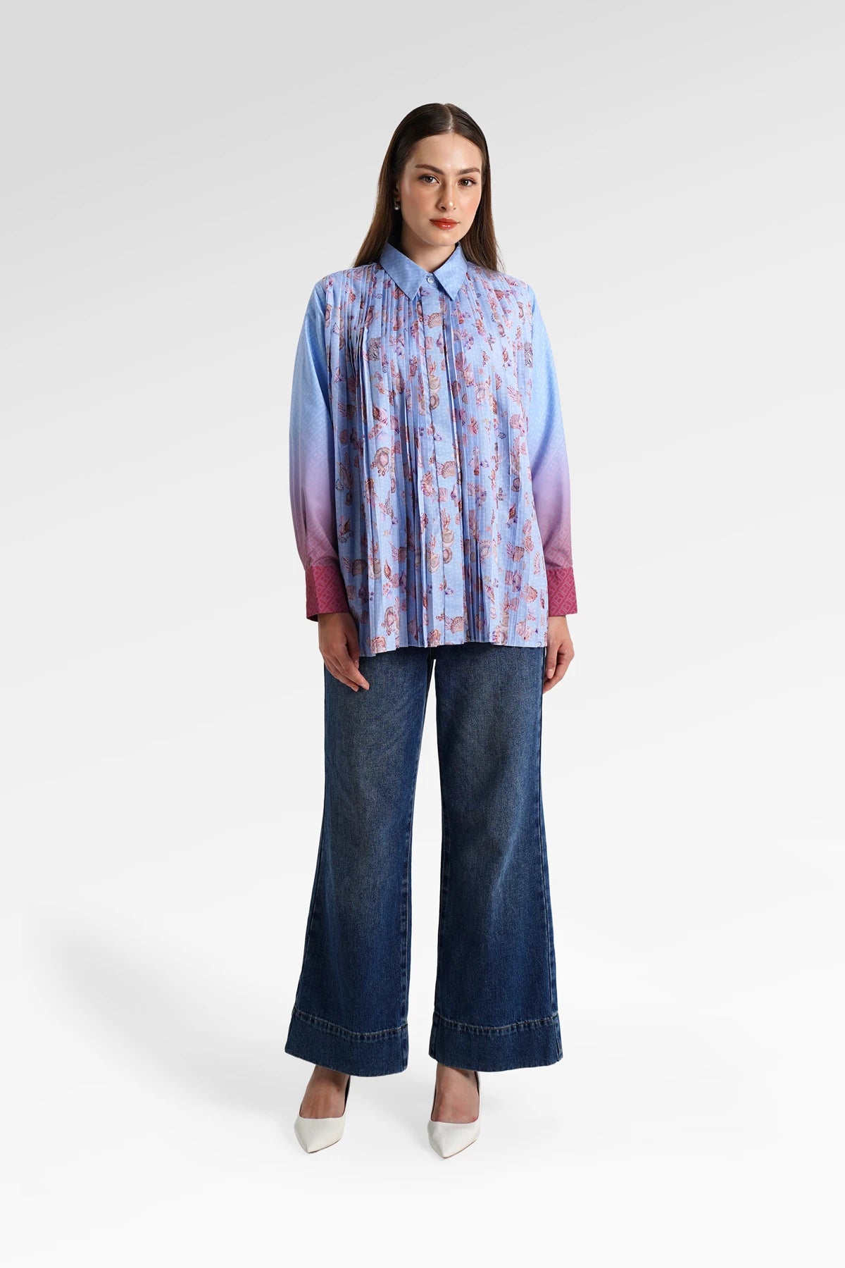 Secret Of The Sea Two Side Pleated Shirt - Starfish