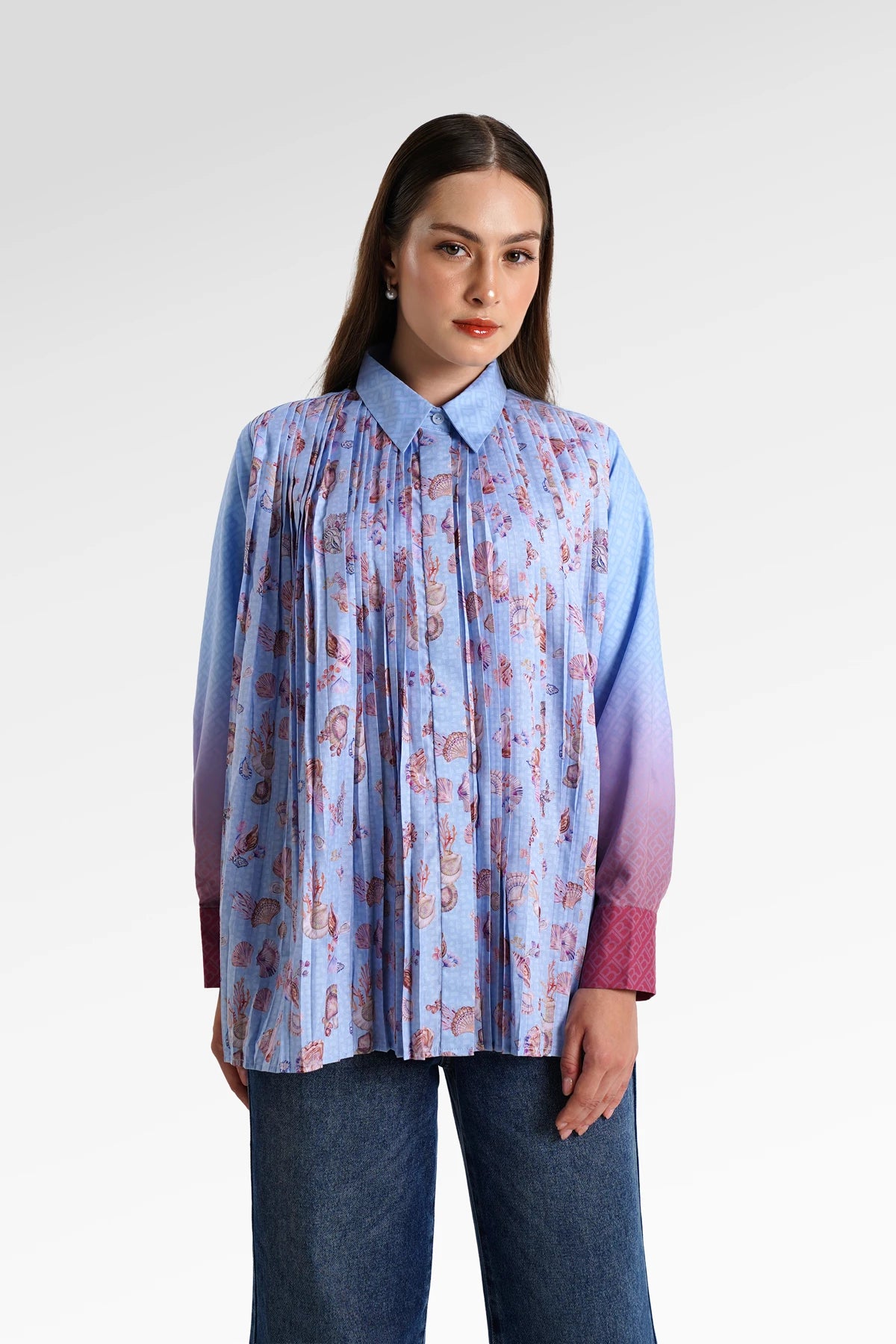 Secret Of The Sea Two Side Pleated Shirt - Starfish