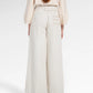 Signature Belted Denim Pants - White