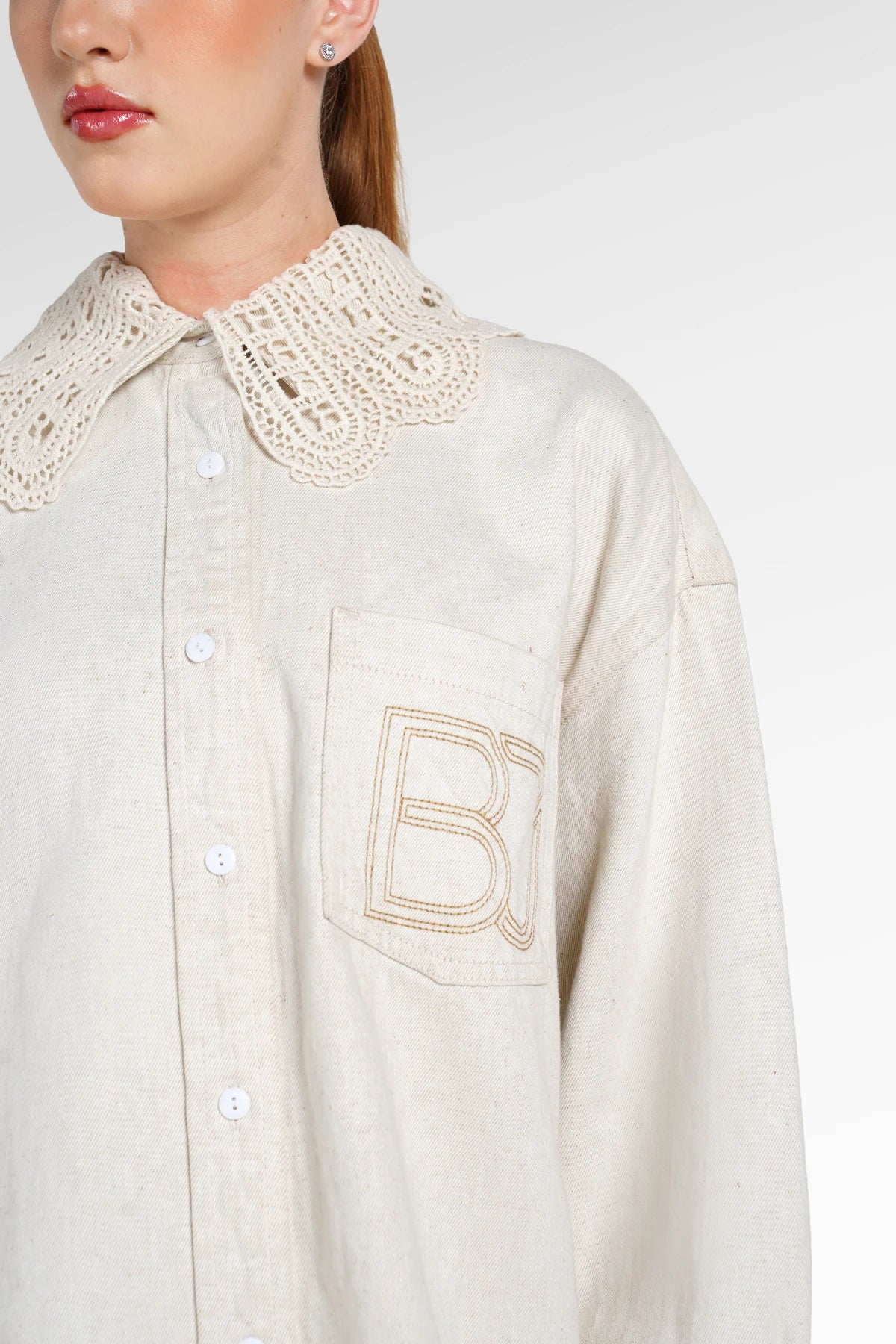 Signature Denim Shirt - White
