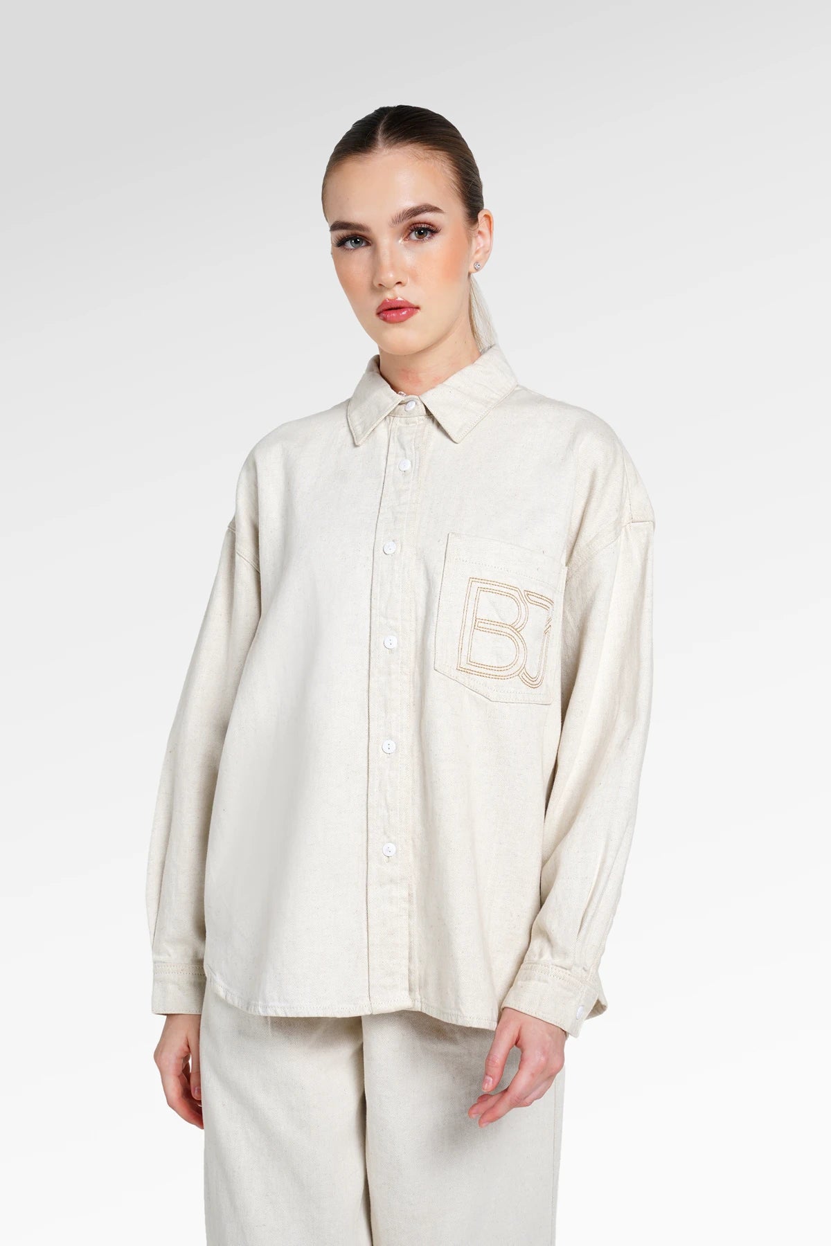 Signature Denim Shirt - White