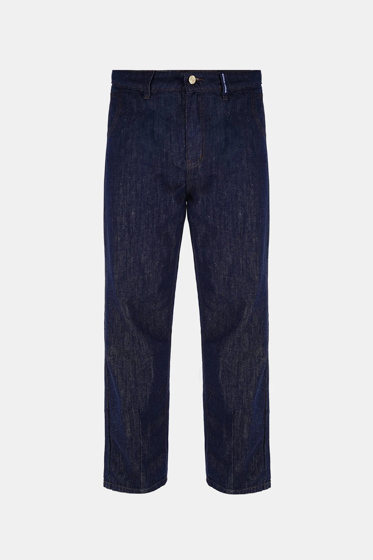 Signature Embroidered Denim Pants - Blue