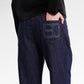 Signature Embroidered Denim Pants - Blue