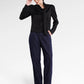 Signature Embroidered Denim Pants - Blue
