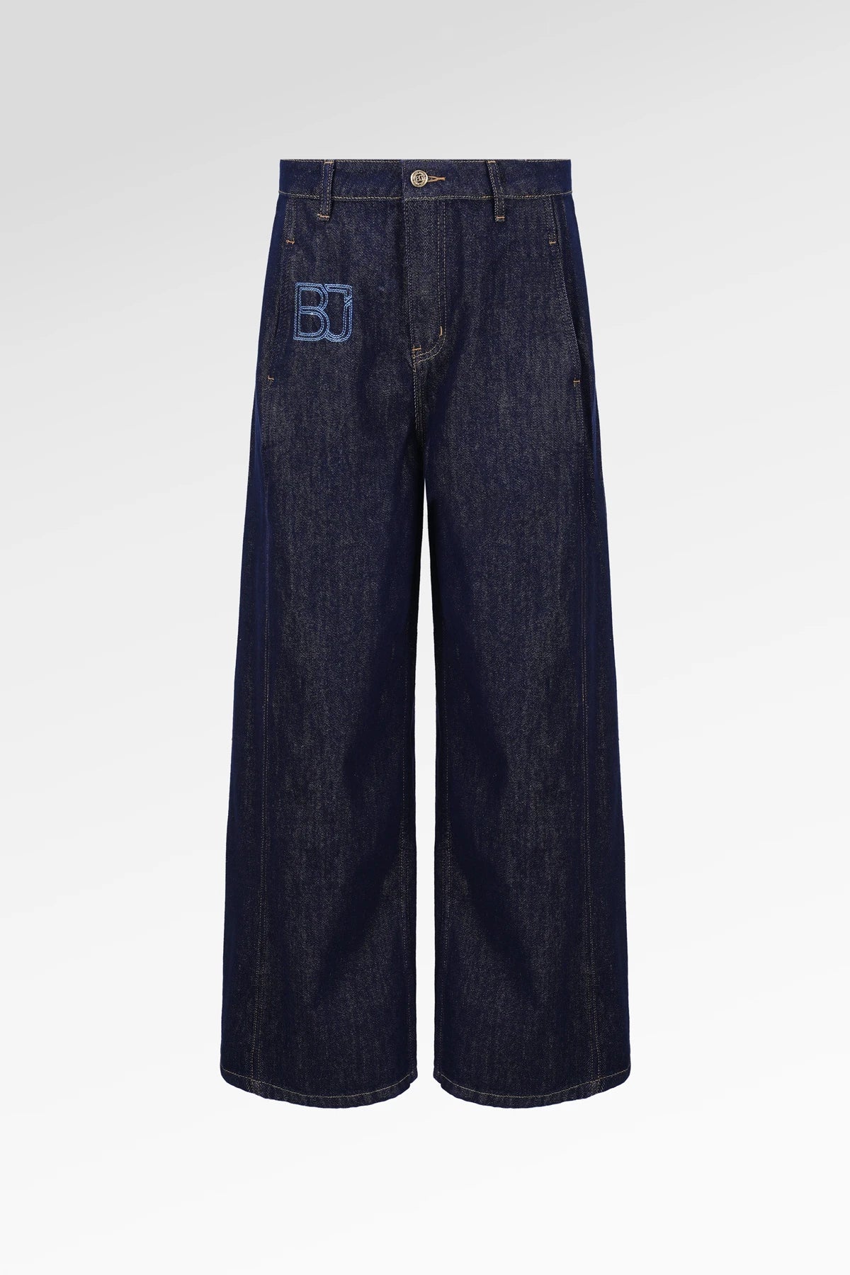 Signature Wide Denim Pants - Blue