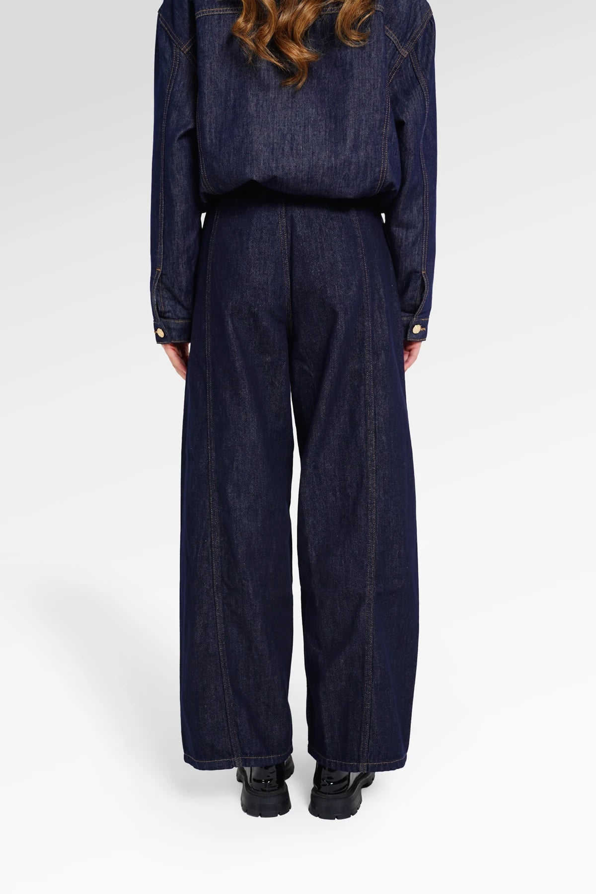 Signature Wide Denim Pants - Blue