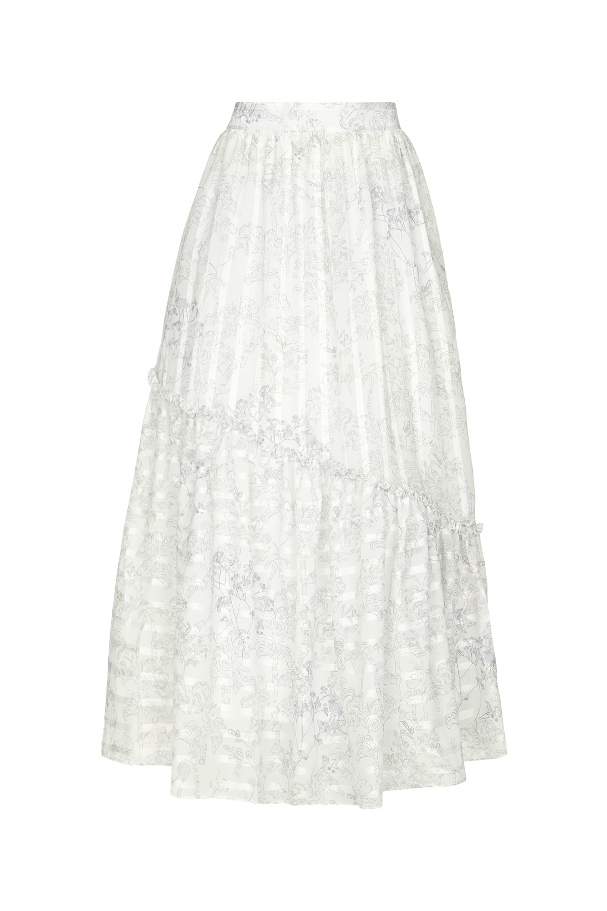 Samara Ruffle Skirt - Pearl