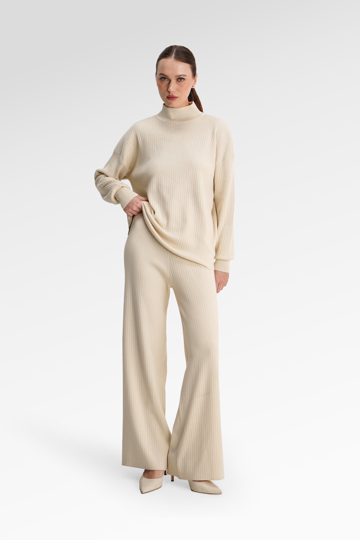 Saneea Knit Set - Cream