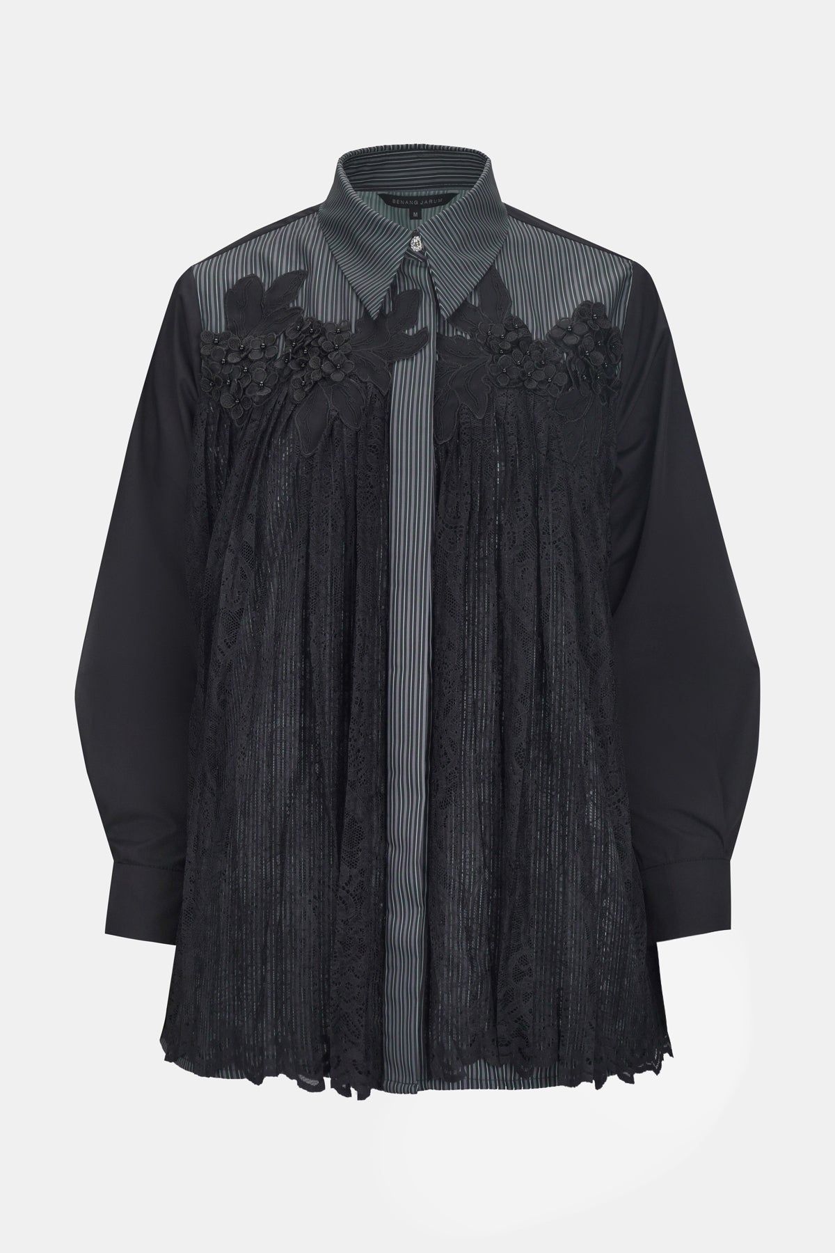 Seara Embroidery Shirt - Black