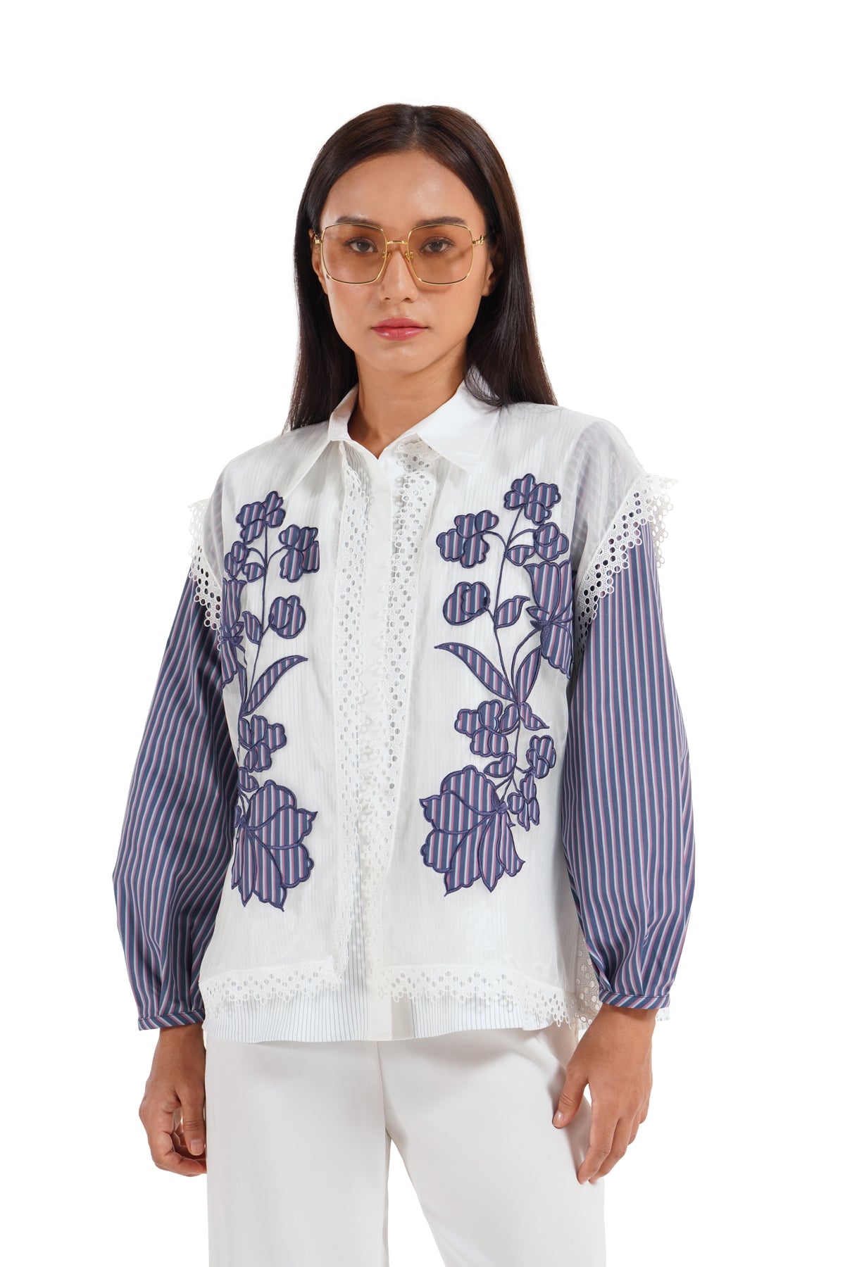 Selena Embroidery Shirt - Bluenicorns