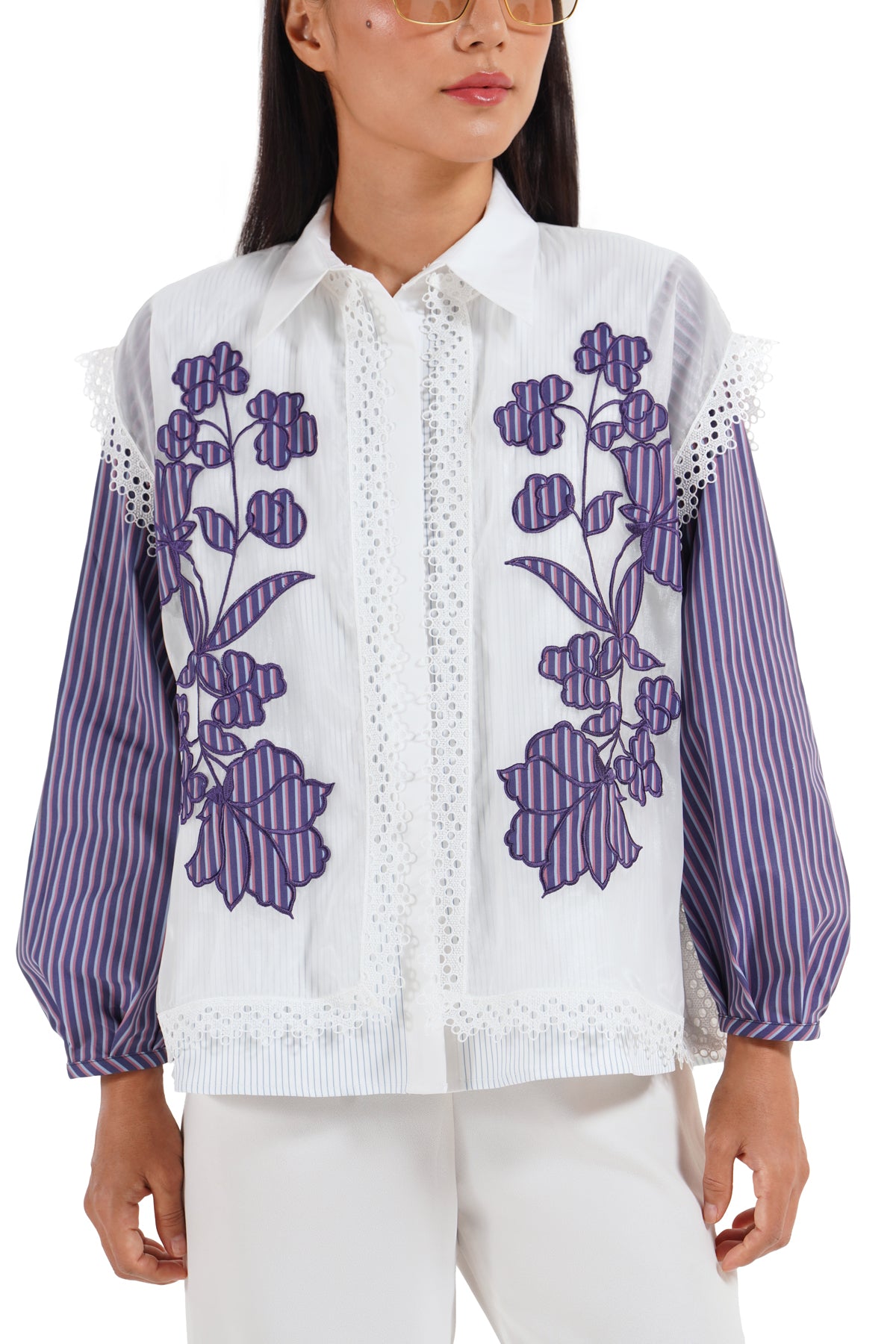 Selena Embroidery Shirt - Bluenicorns