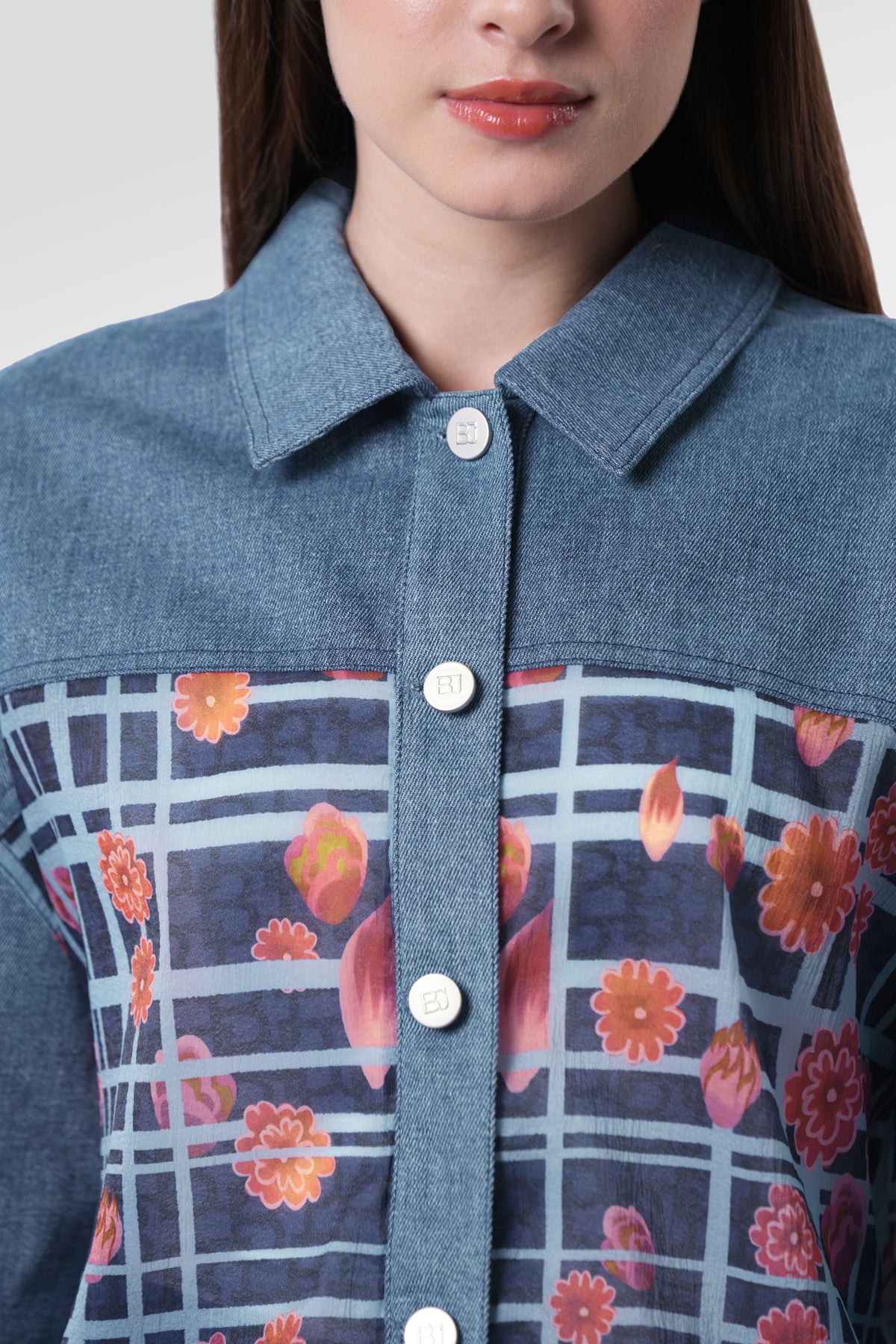 Selena Jacket - Navy Peony