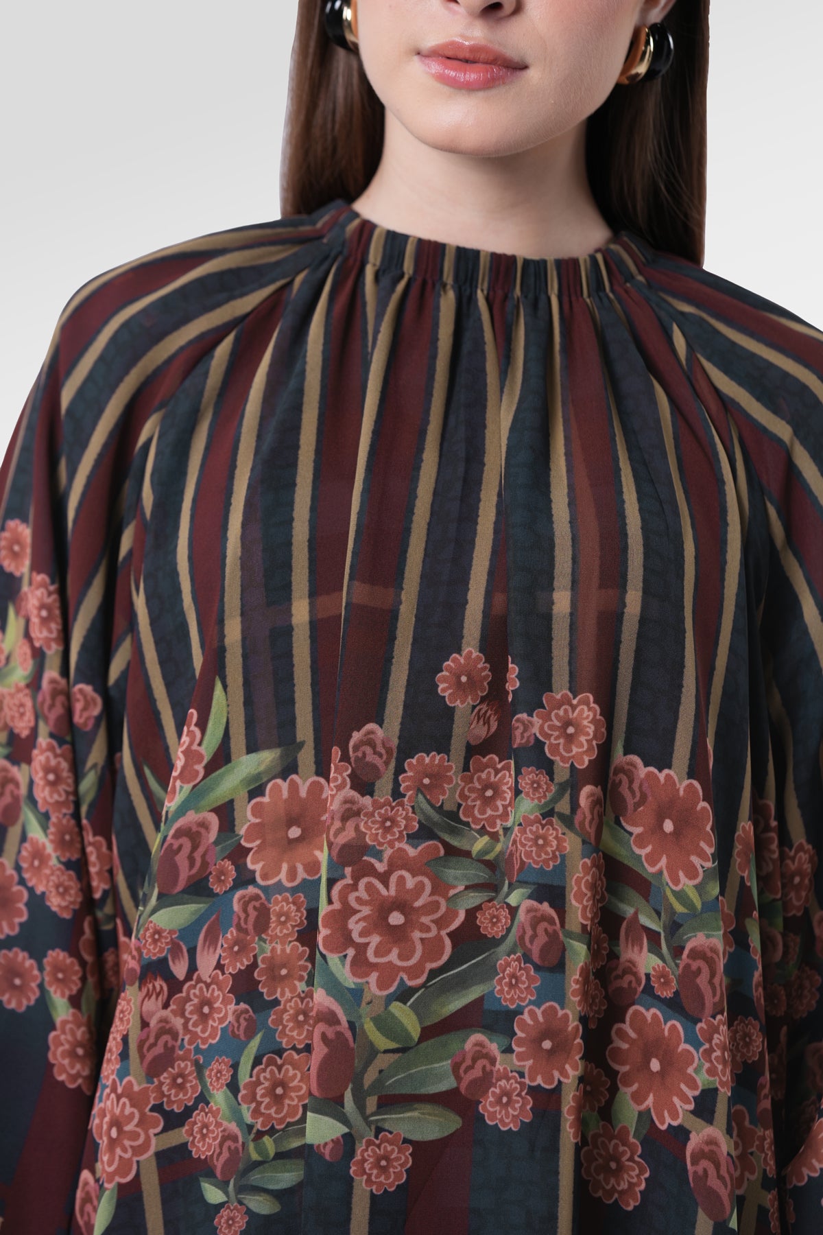 Selena Maxi Dress - Navy Peony