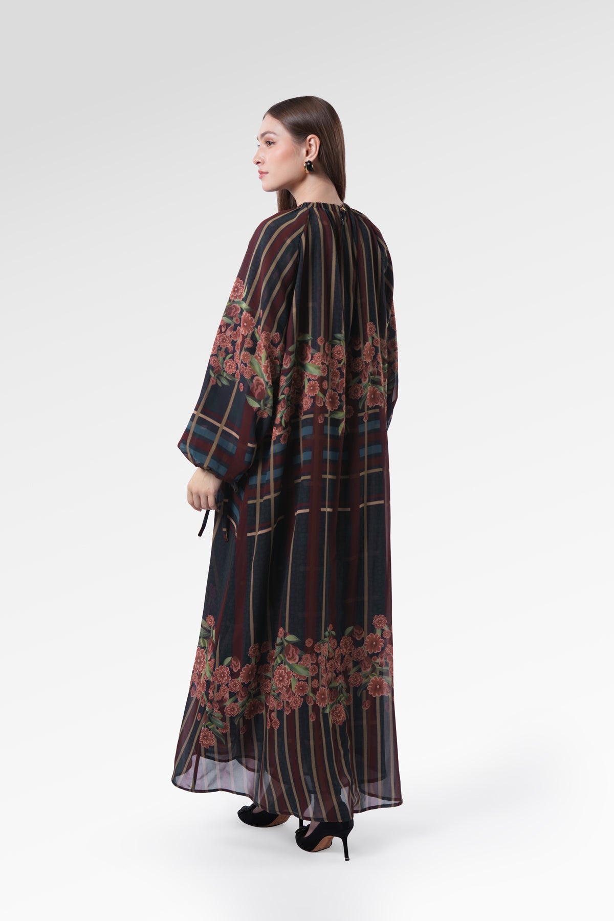 Selena Maxi Dress - Navy Peony