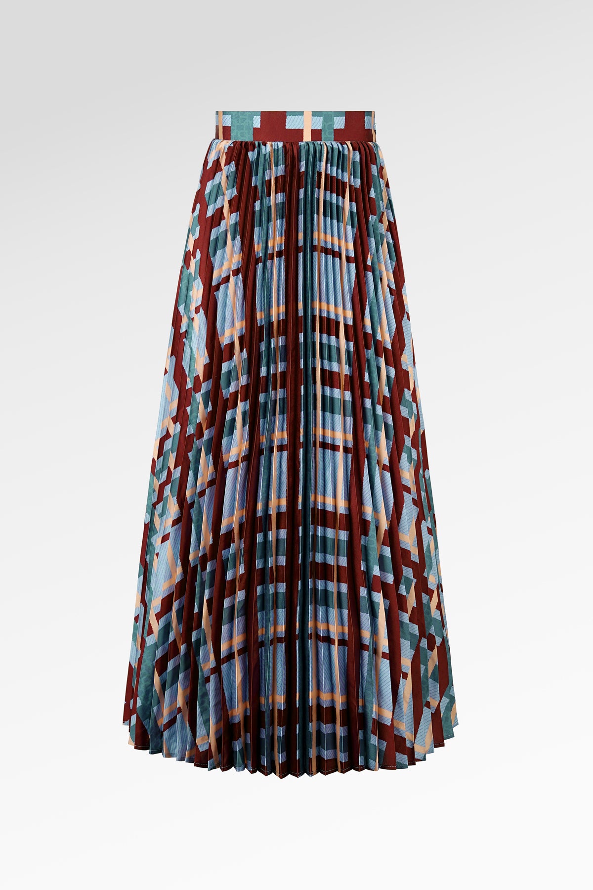 Selena Pleated Skirt - Navy Peony