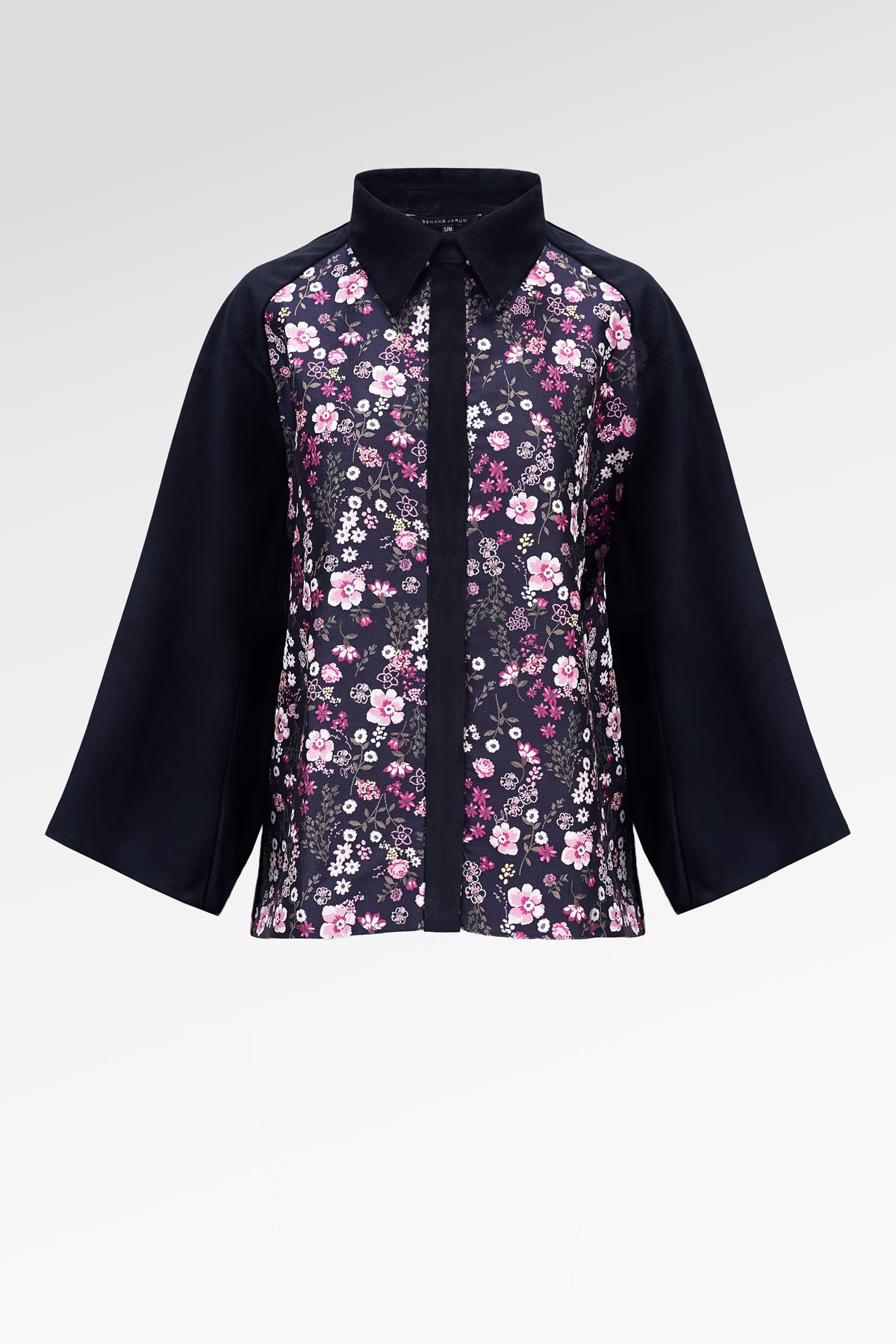 Shera Jacquard Shirt - Midnight Bloom