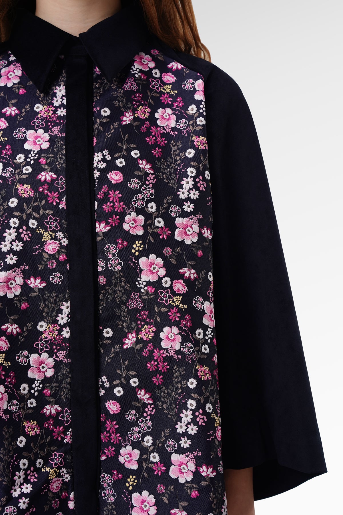Shera Jacquard Shirt - Midnight Bloom