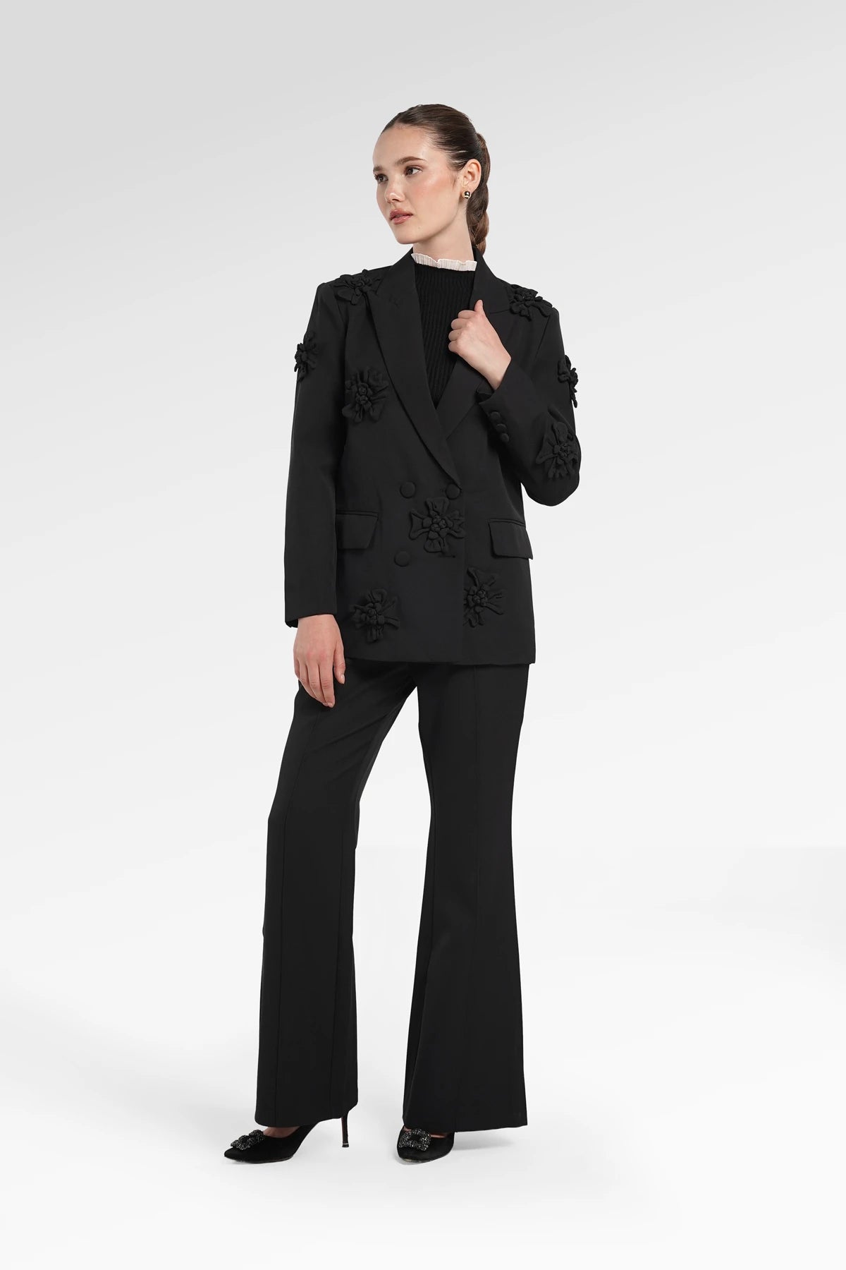 Sheren Embellishment Blazer - Black