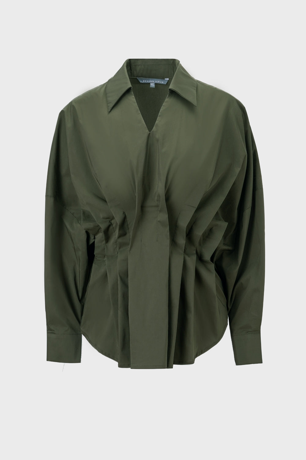 Shirley Pleats Blouse - Dark Olive