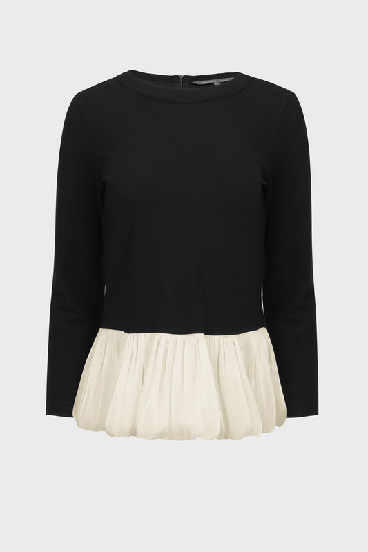 Shyla Knit Peplum - Black